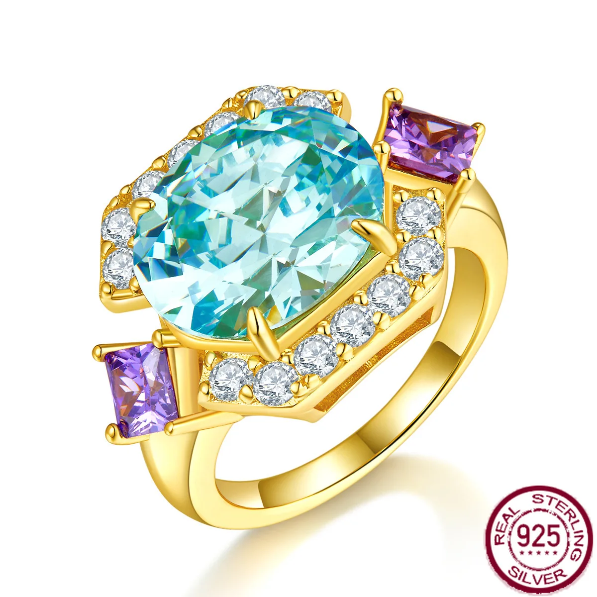 

Новое популярное серебряное кольцо s925 с сокровищами Sea Blue Treasure, ограниченная серия, дизайнерское кольцо, роскошные модные свадебные украшения