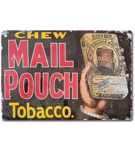 Mail Pouch Tobacco Sign Vintage Looking  MAIL POUCH Chew Metal Barn TOBACCO-Aluminum