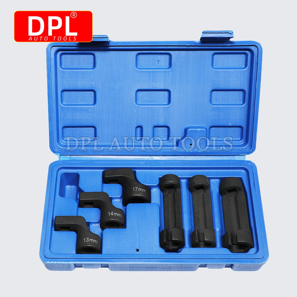 6pc EGT Sensor Socket Set 13mm 14mm and 17mm Straight and Offset Sockets 3/8