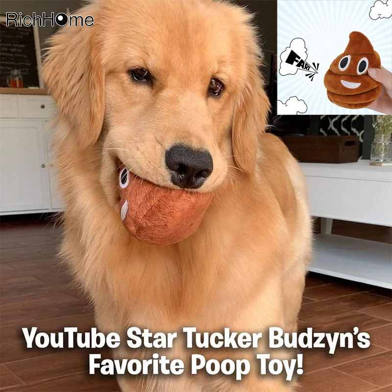 Fake Poop Dog Toy, Funny Talking Poop Stuffed Plush Toy, Makes Fart Sounds,Funny Face Expression Poop Doll Novelty Small Gift