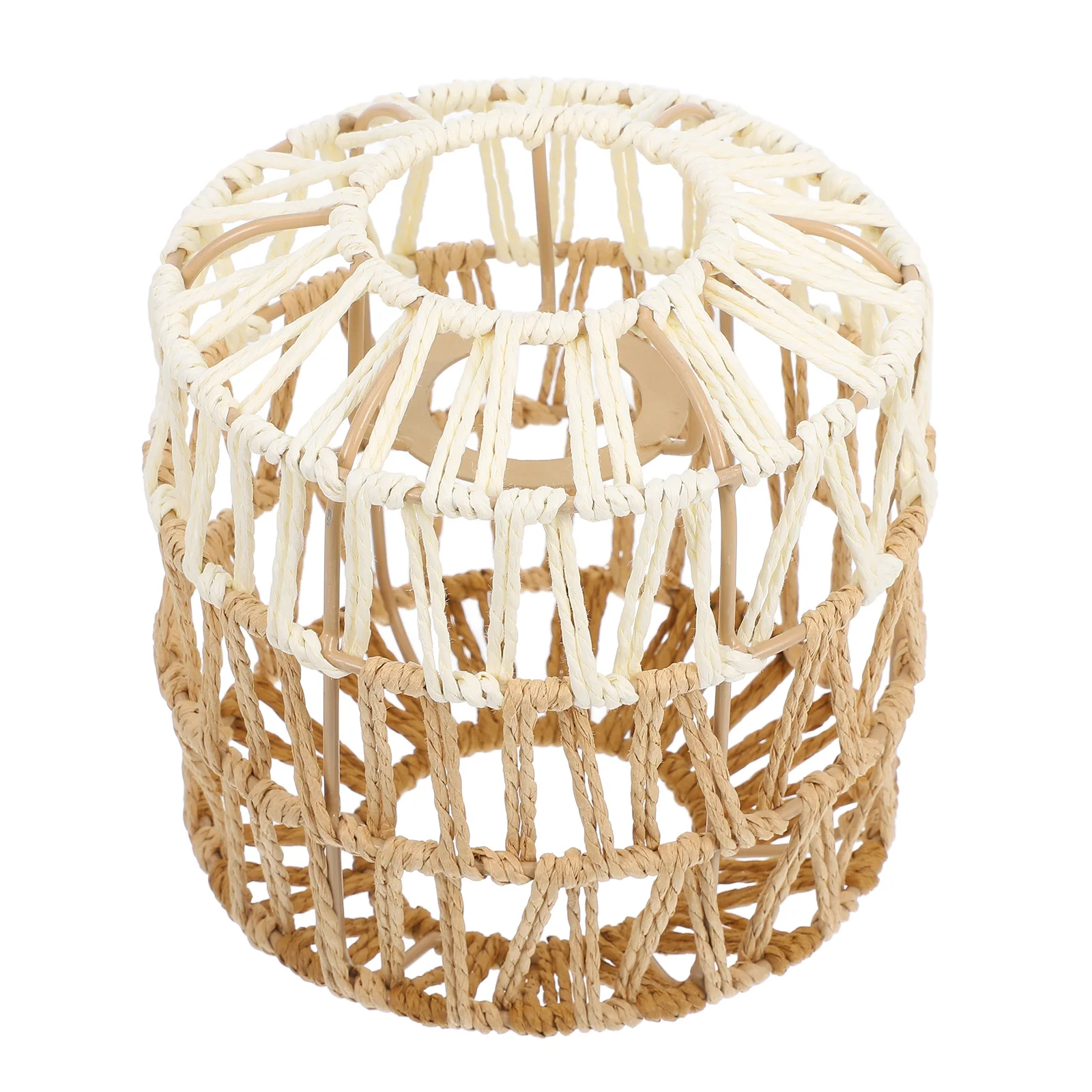 

Бумажная веревка, тканый абажур, подвесной светильник ручной работы, ретро потолочный светильник, декор, естественное ощущение, богемный тканый абажур