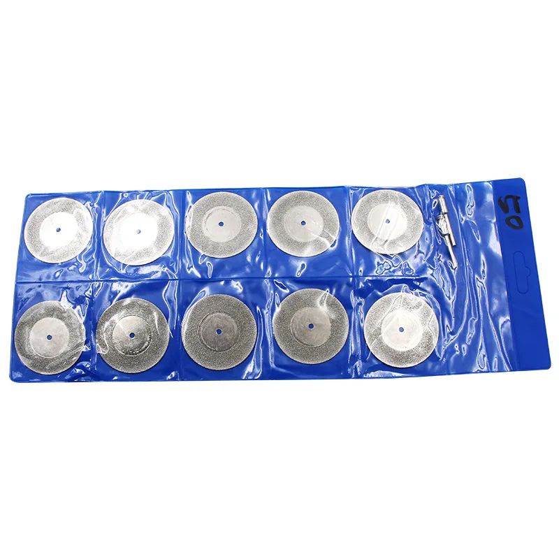 12pcs Set 20mm 25mm 30mm Diamond Saw Blade With Mandrel for Dremel Rotary Tools Mini Diamond Cutting Disc