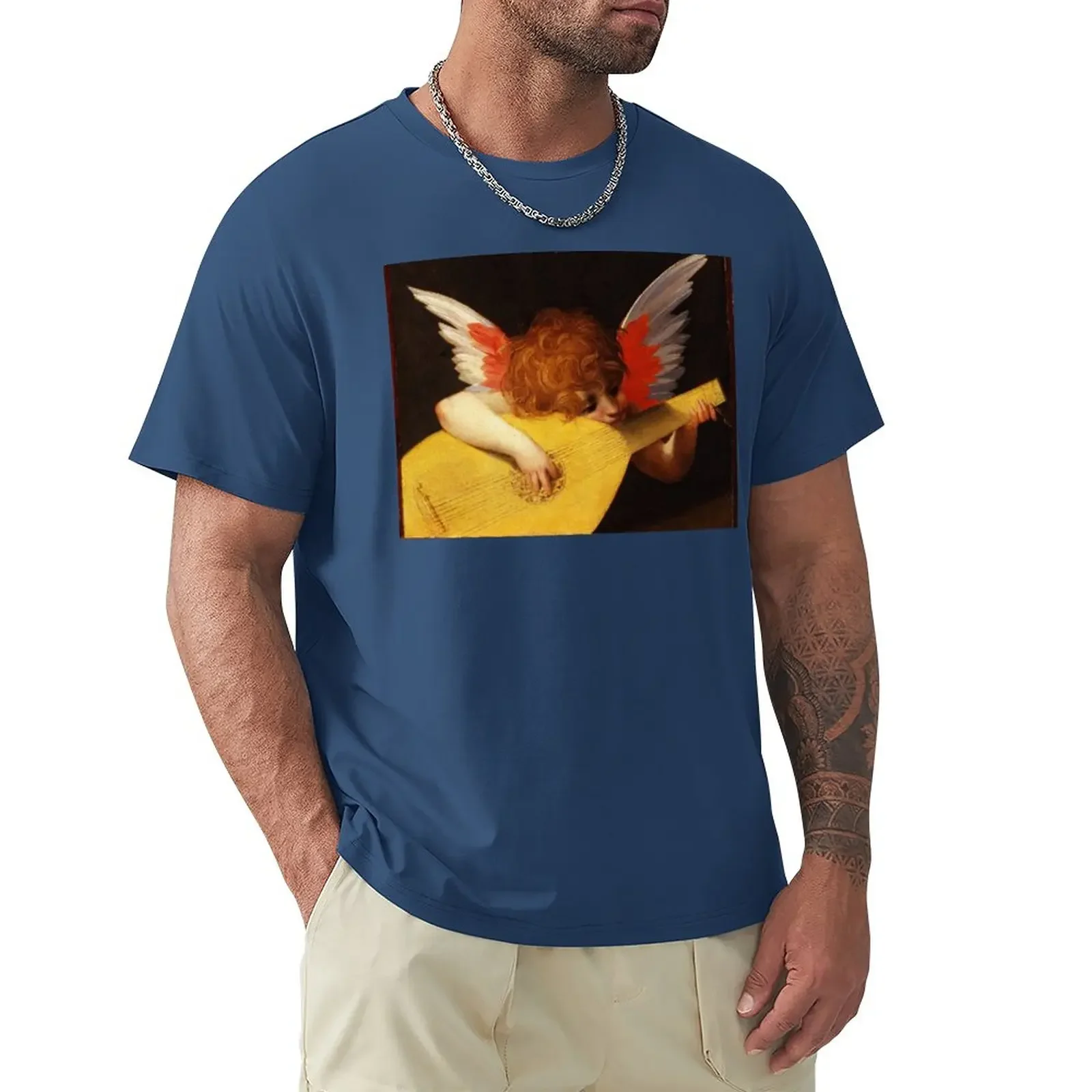 Rosso Fiorentino - Musical Angel T-Shirt plus sizes summer clothes mens funny t shirts