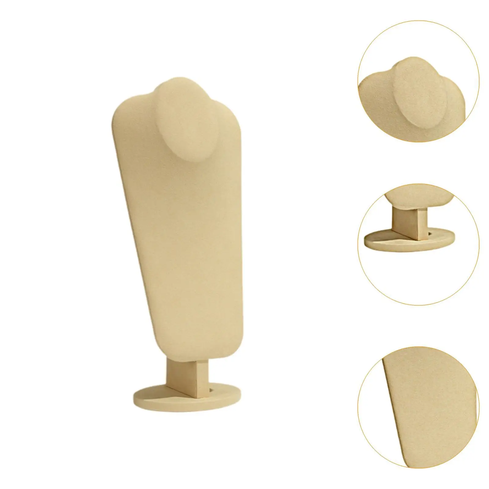 Necklace Display Stand PU Leather Jewelry Holder Smooth Abstract Stable Necklace Holder Elegant Retail Store Jewelry Bust Stand