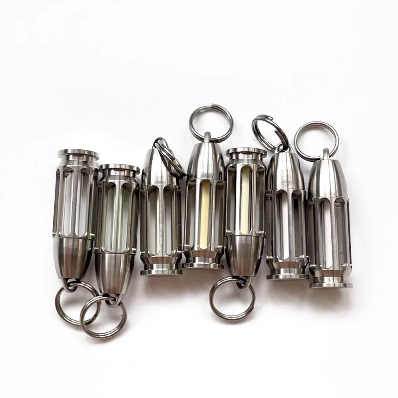 New 1PC Titanium Alloy Key Chain Beads Pendant Paracord Lanyard Necklace Pendant