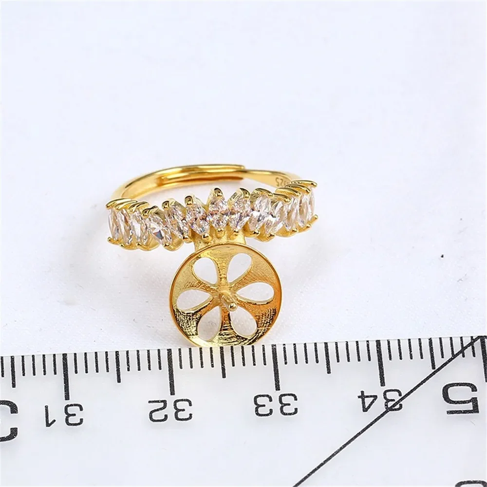 Solid S925 Sterling Silver Pearl Ring Settings Findings & Accessories  for Jewelry Making Bulk Wholesale Craft Supplies No Pearl