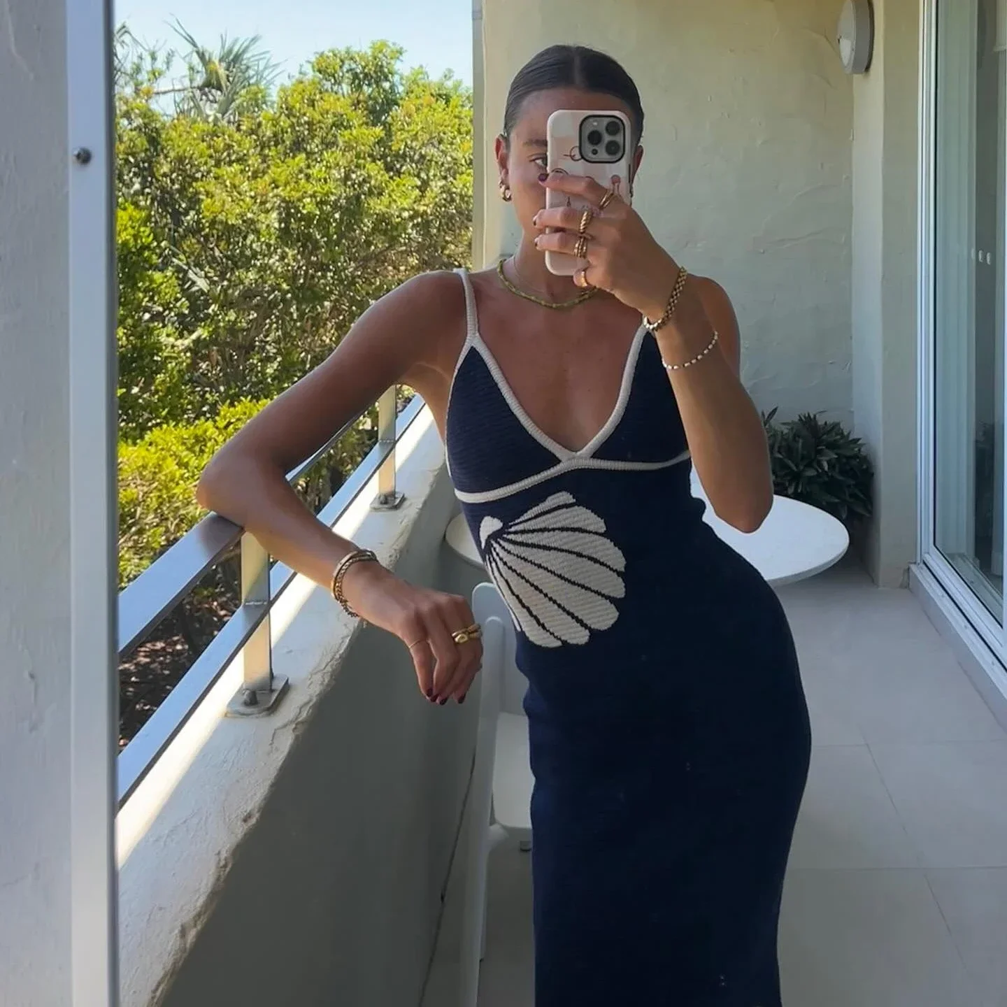 2024 Abito estivo lavorato a maglia Bikini Copricostumi Sexy See Through Cover Up Beach Abiti lunghi aderenti Maglia Halter Vestito estivo Beachwear