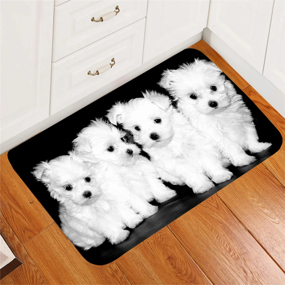 CLOOCL Popular Fashion Dog Carpet Cute Yorkshire Terrier Sailing Across The Sea Study Bedroom Computer Chair Soft Mute Floor Mat