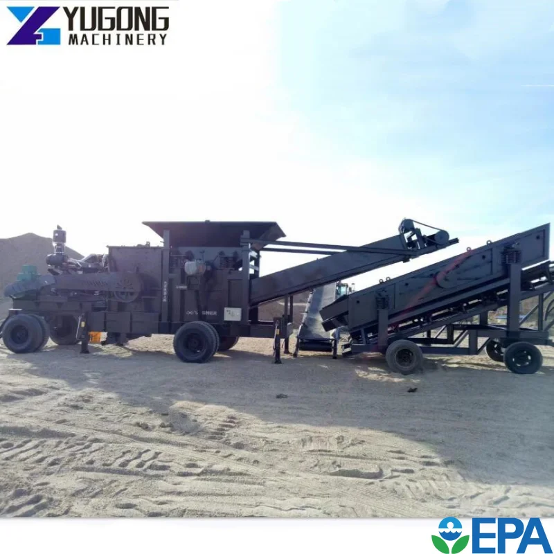 YG High Quality Rock Portable Mobile Gravel Crushing Machine River Stone Sand Making Diesel Hammer Mill Crusher Ballast Stones