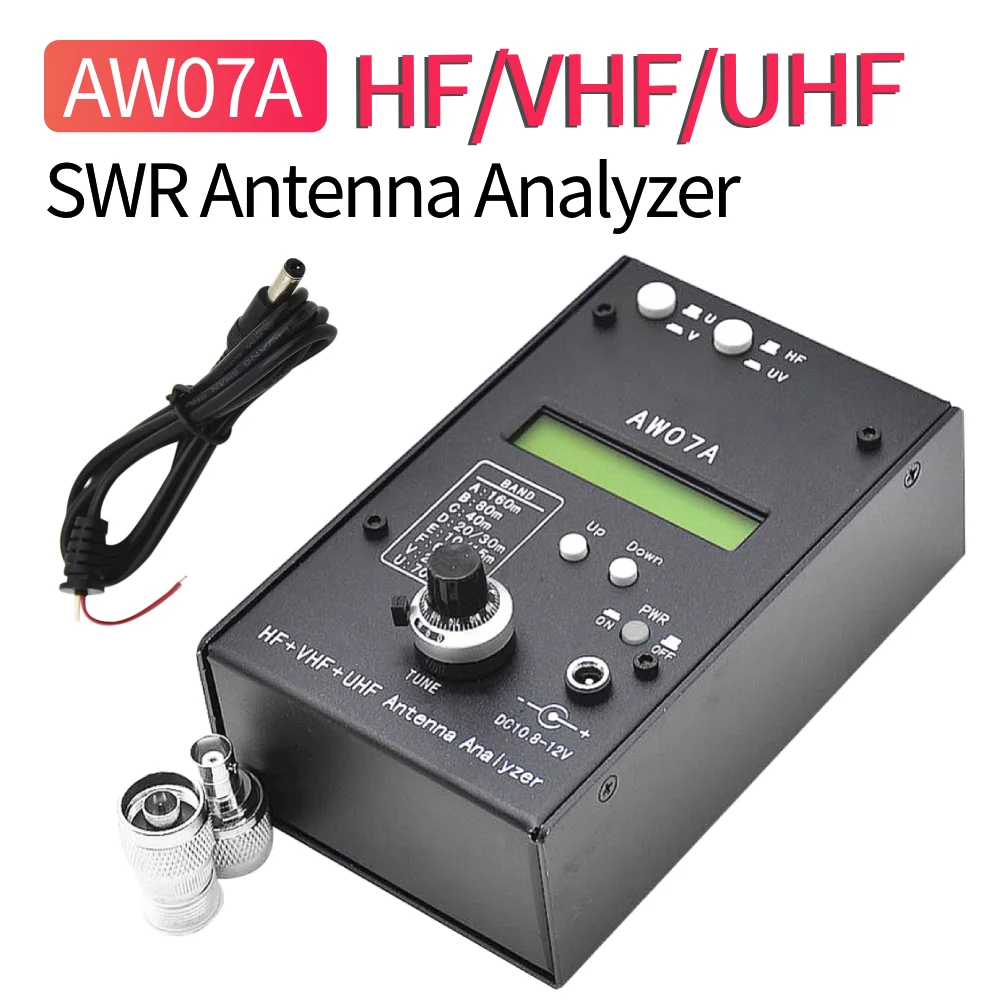 HF/VHF/UHF AW07A 1.5-470MHZ 160M Multiband Antenna Analyzer SWR