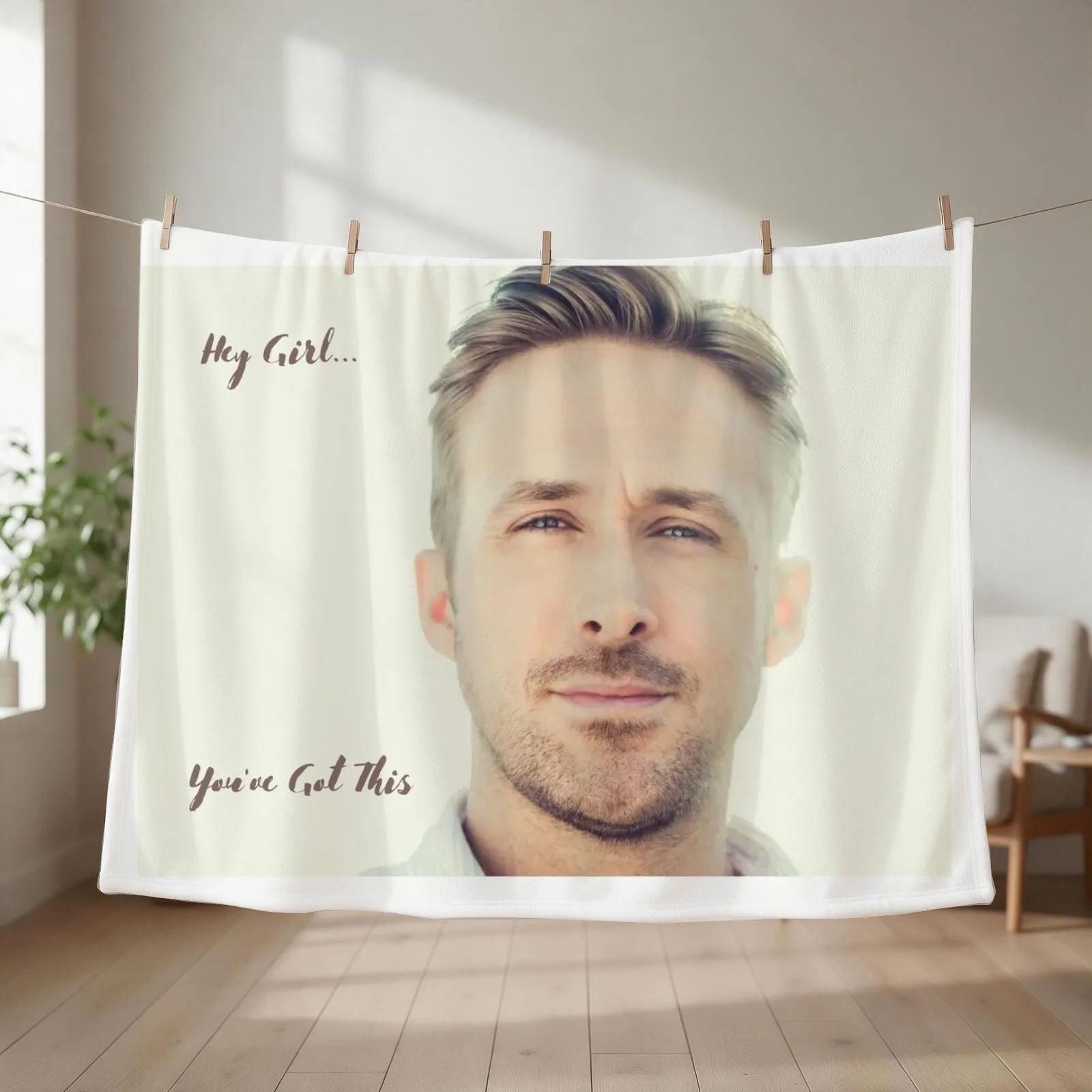 Hey Girl Ryan Gosling Throw Blanket Decorative Beds Moving Custom Plush Blankets