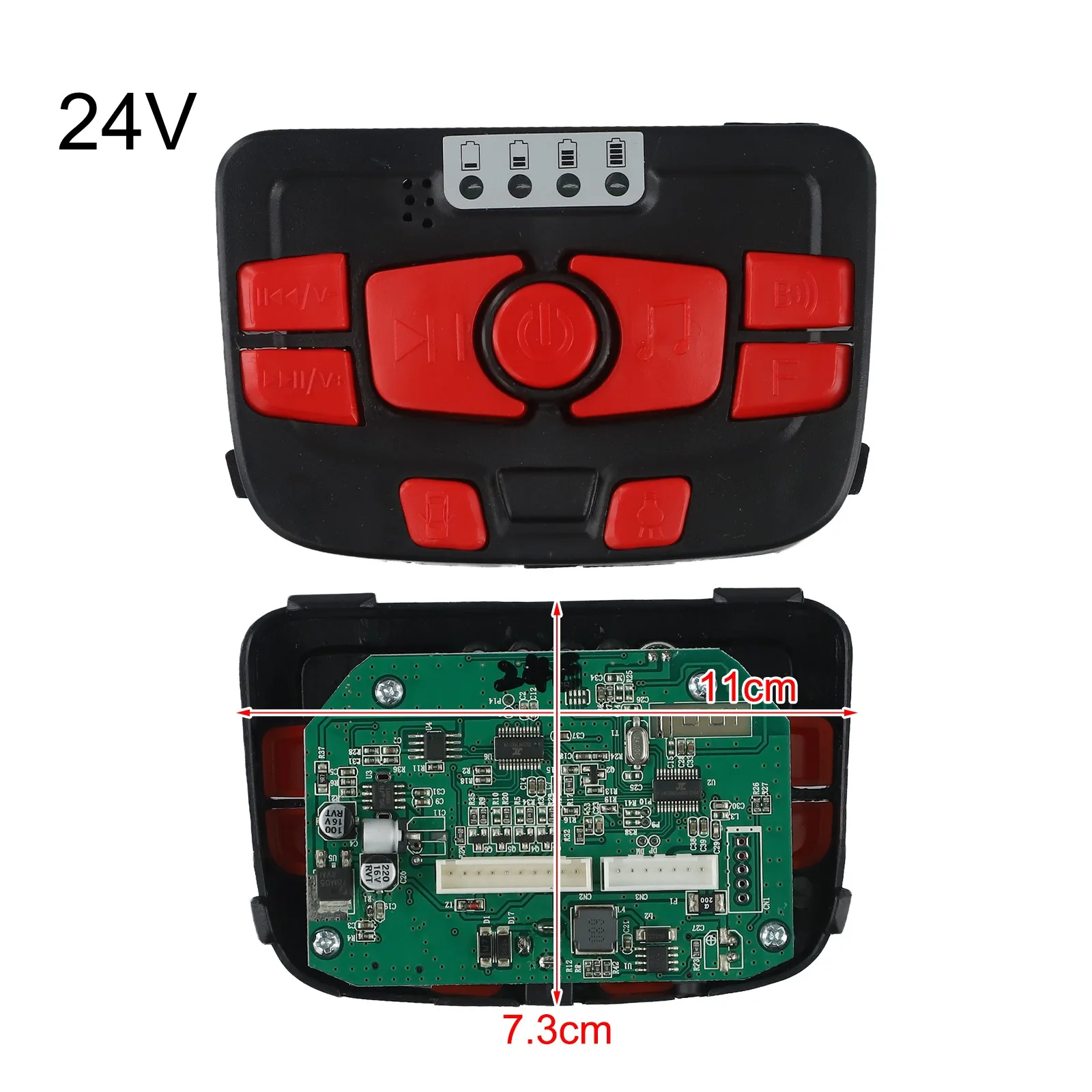 Children's Electric Vehicle Children's Power Monitor Voltage 12V 24V Power Display Speed Adjustment Storytelling