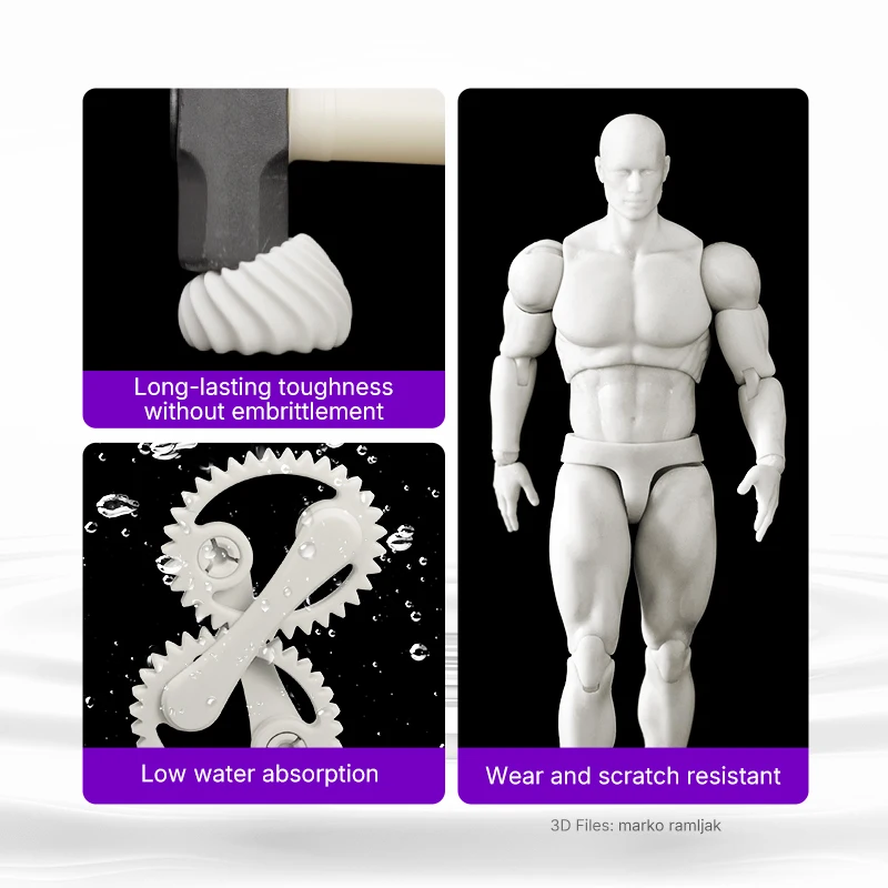 Resione Odporny na uderzenia, wytrzymały ABS jak żywica 3d UV Trwała żywica nylonowa do drukarki 3D Elegoo Mars Anycubic — zdjęcie produktu 3