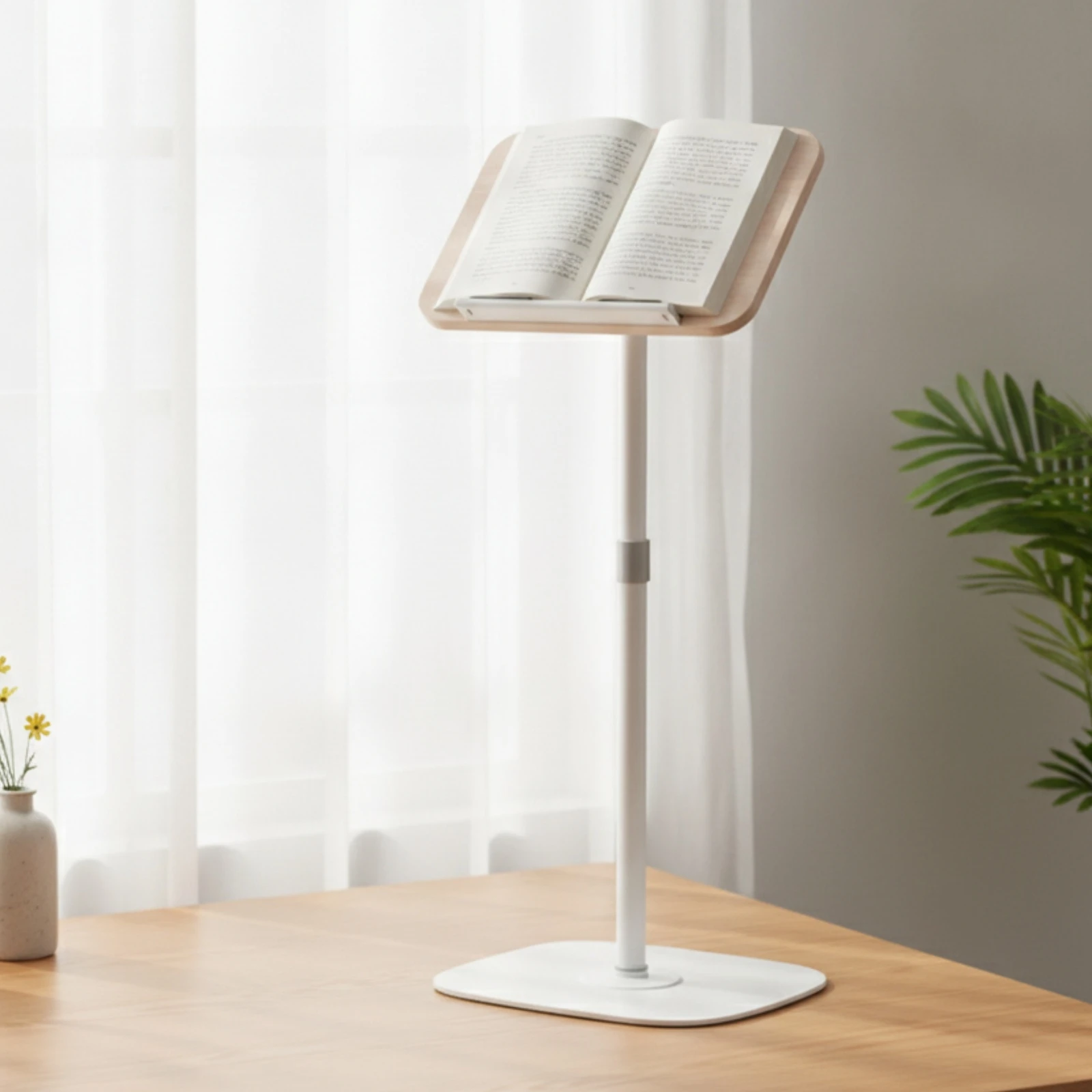Floor Reading Stand Height Adjustable Floor Book Stand with Base Book Holder Ergonomic Podium Multi-Purpose for Students