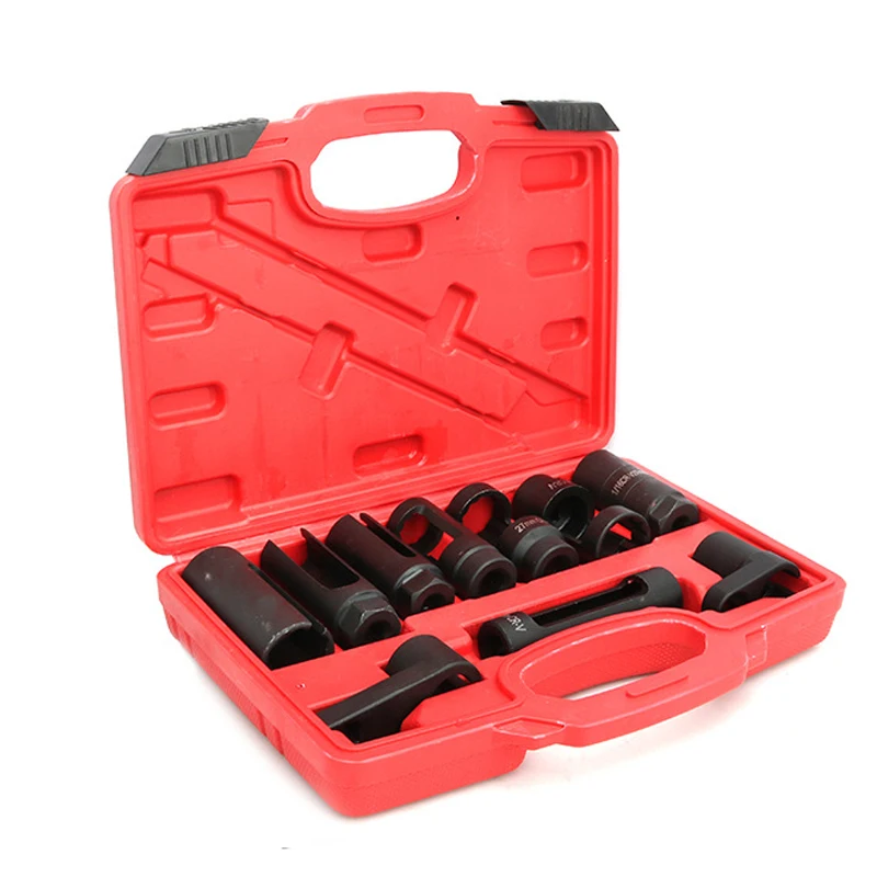 10PCS Oxygen Sensor Socket Set Crv Oxygen Sensor Wrench Removal Tool O2 Removal and Installation
