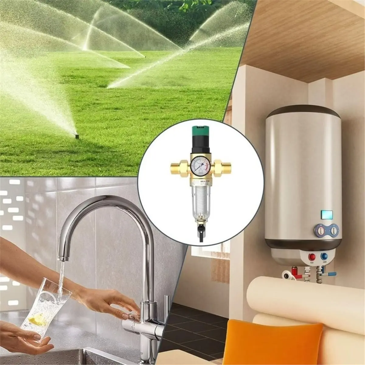 1 Inch Pressure Relief Valve Water Pressure Regulator,DN32 Thickened Pressure Regulator Water, Water Pressure Regulator