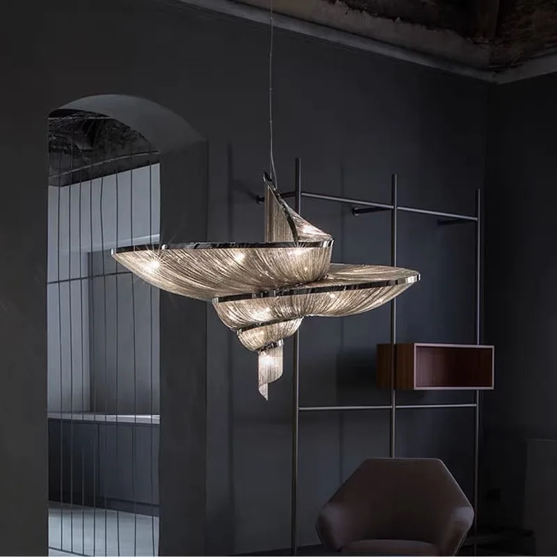 Art Vintage Pendant Light Modern Ring Led Chandelier for Living Room Dining Tables Bar Counter Office Desks Lighting Suspension