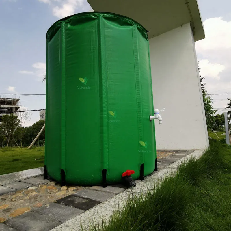 VOKANDA Rainwater Collector Tank 100L 200L 750L 1000L Foldable Rain Water Recovery Bucket