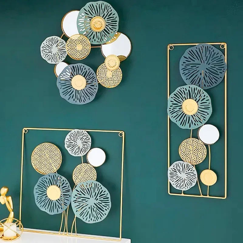 Modern Wall Decoration Pendants Home Desktop Ornaments Hand-painted Wrought Iron Handicrafts Mirrors