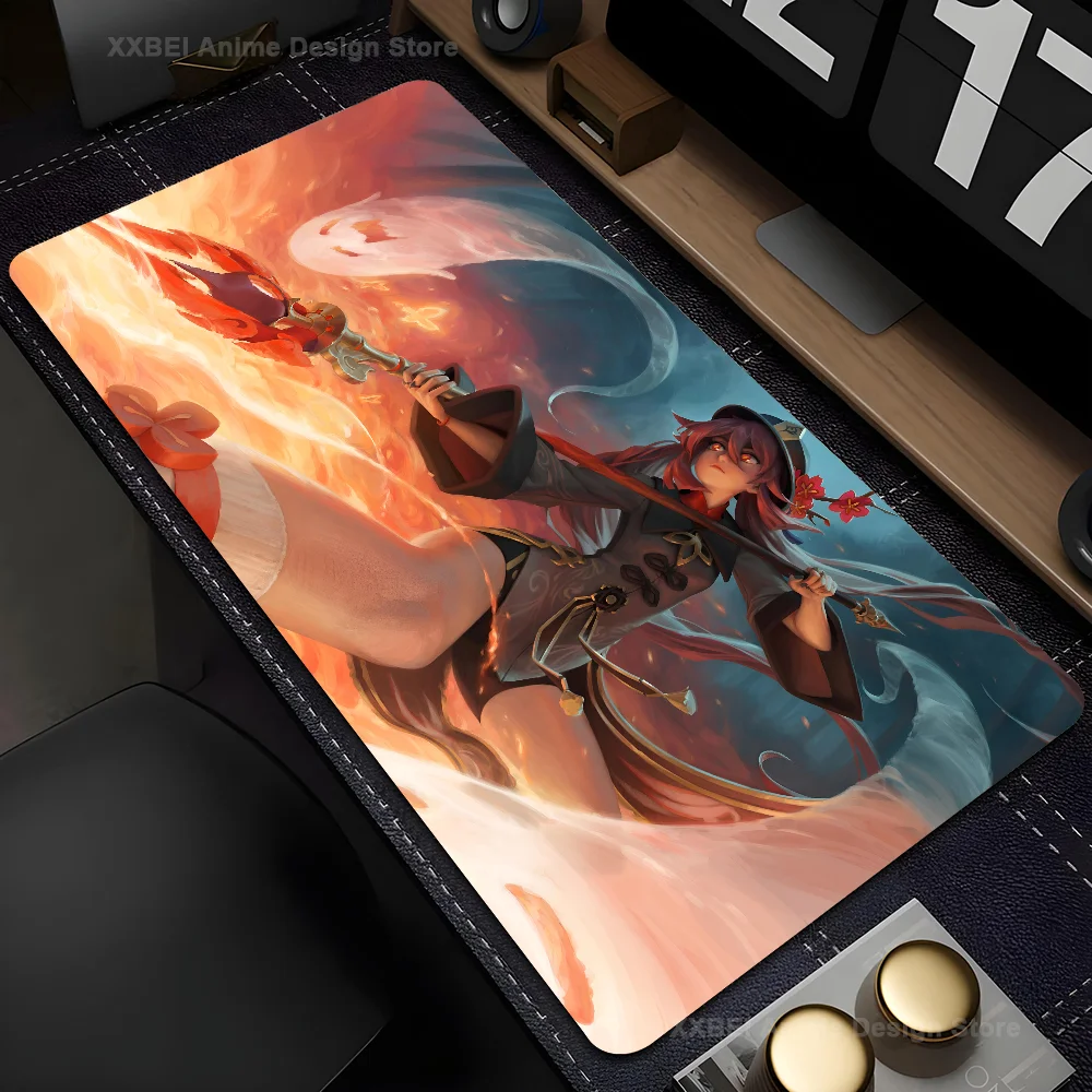 Hu Tao Genshin Impact Game Mouse Mat Desk Mat With Pad Gaming Accessories Prime Gaming XXL Keyboard Pad Padding Mat