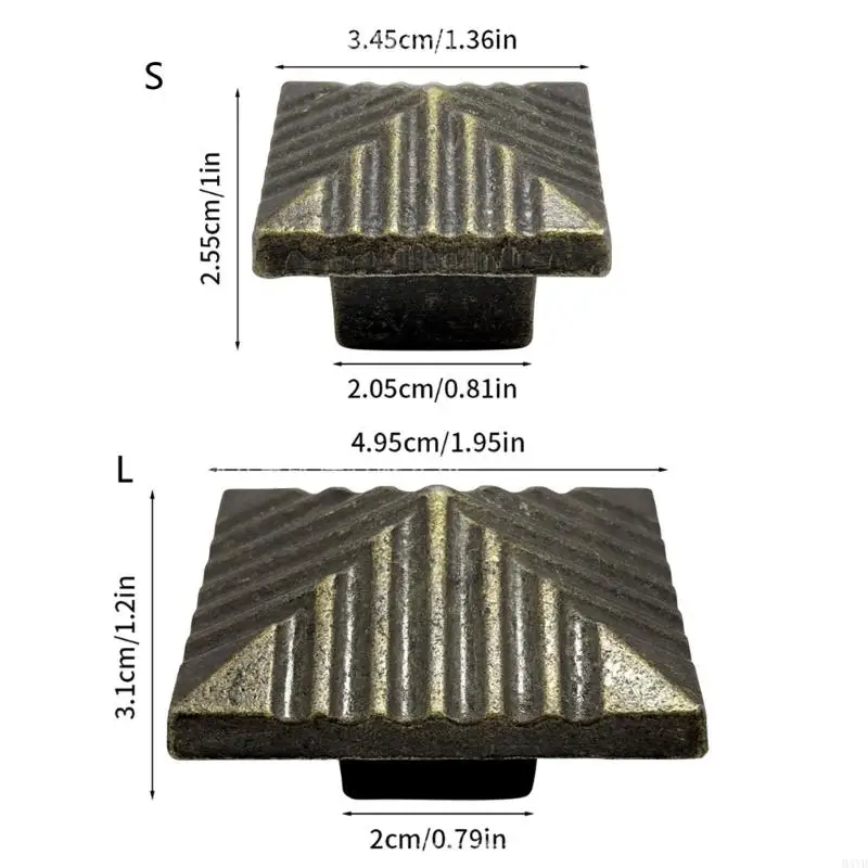 درج زنك عالي التحمل يسحب بتصميم مربع قديم ومقابض خزانة سهلة التركيب لأجهزة الأثاث M4YD