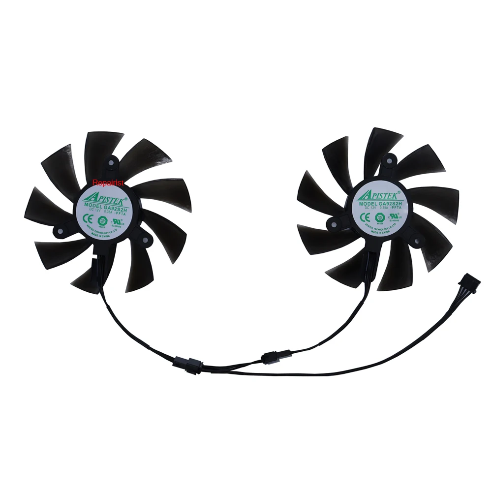 2Pcs/Set,GA92S2H,GPU Cooling Fan,For Dataland RX 6600XT 8G X,For Dataland RX 6650 XT 8G-X,Video Cards Cooler