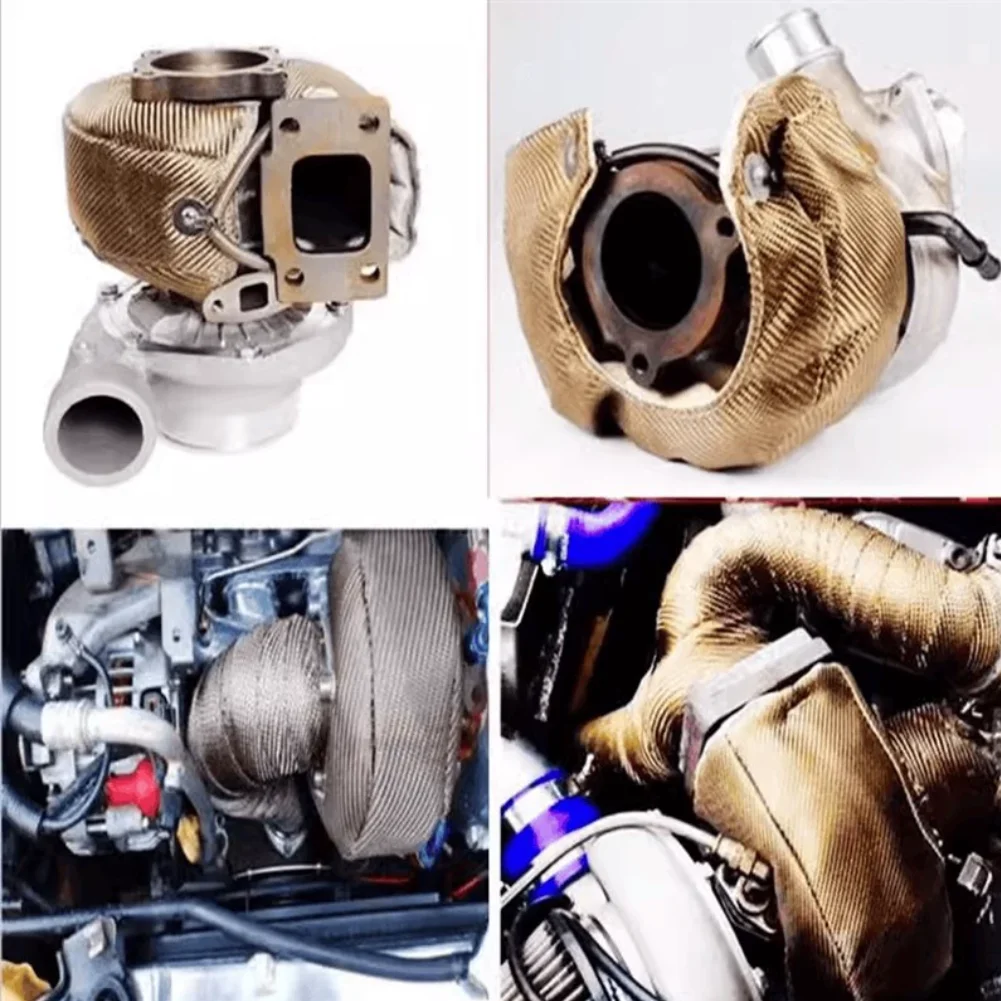 Car Titanium Fiber T3 Turbo Cover Charger Protection Insulation Wrap Heat Shield High Temperature Blanket Motorcycle Accessorie