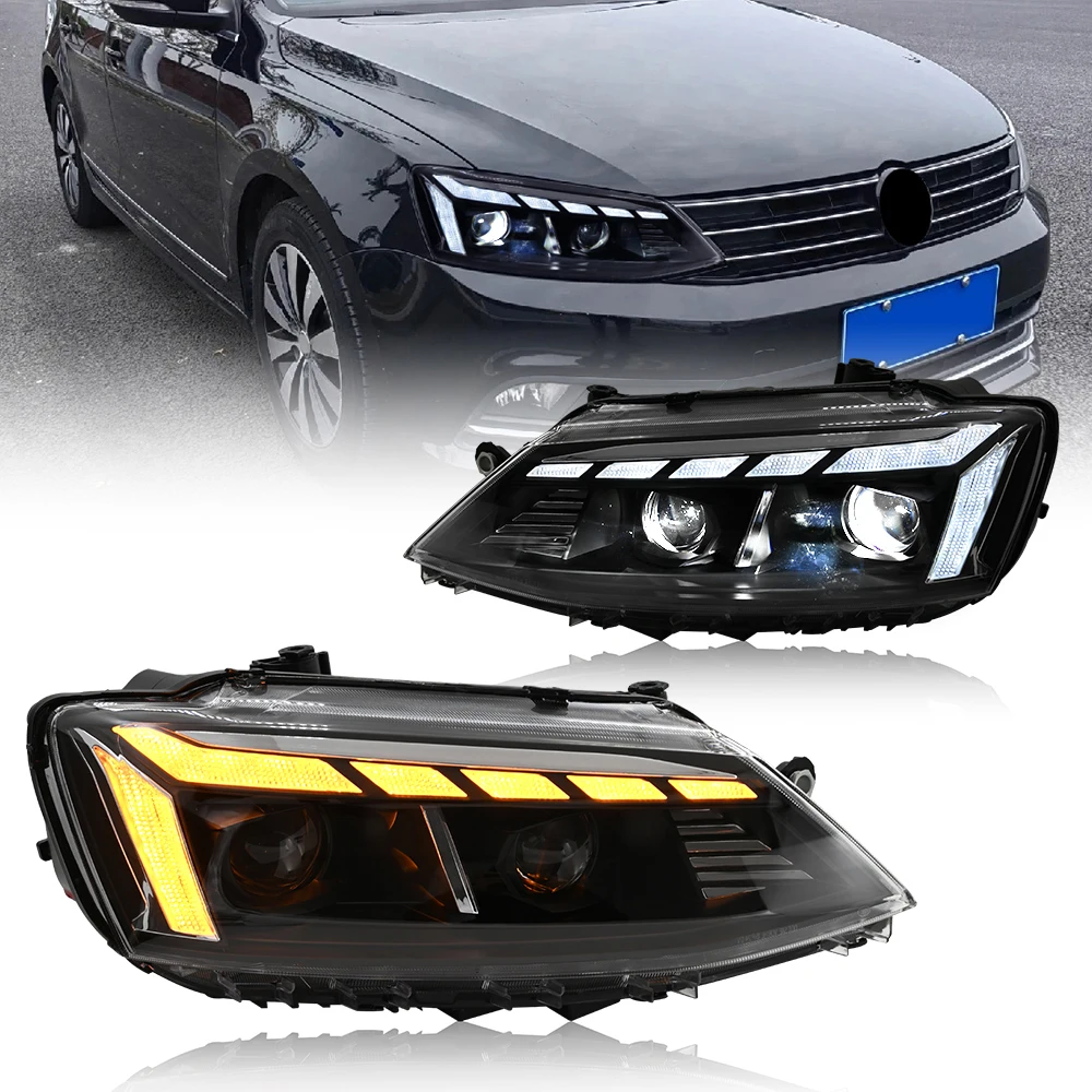 

DRL Projector Lens LED Headlight Assembly For VW Volkswagen Sagitar 2012-2018 Headlamp