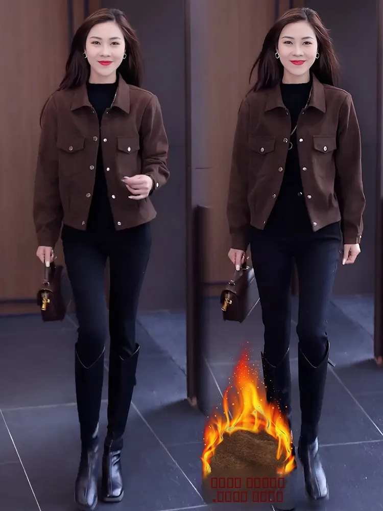 Elegancki płaszcz z podszewką, ocieplany, z krótkim rękawem, damski, zimowy, nowy model 2026, dojazdy do pracy, długi płaszcz.