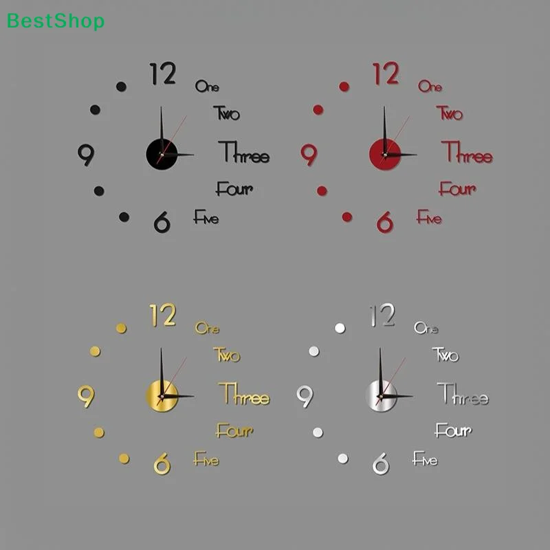 〔Z〕Luminous DIY Wall Clock Glow In The Dark Silent Non Ticking Perfect For Home Office Wall Decor