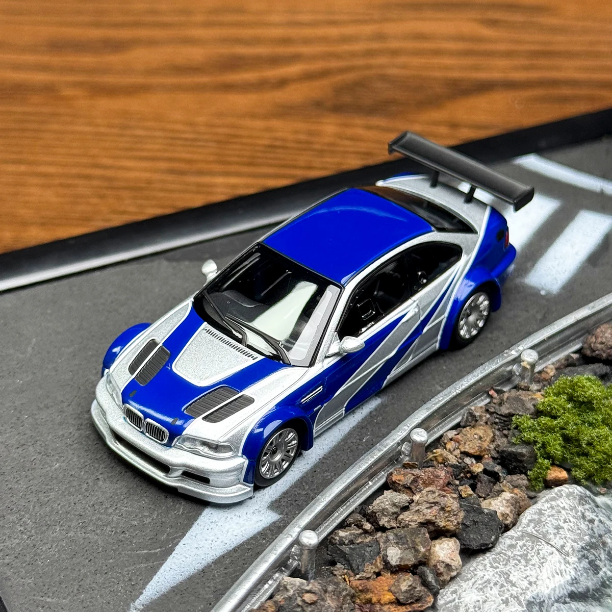 AR box 1:64 E46 M3 GTR Need for Speed Assembly Edition diecast نموذج السيارات