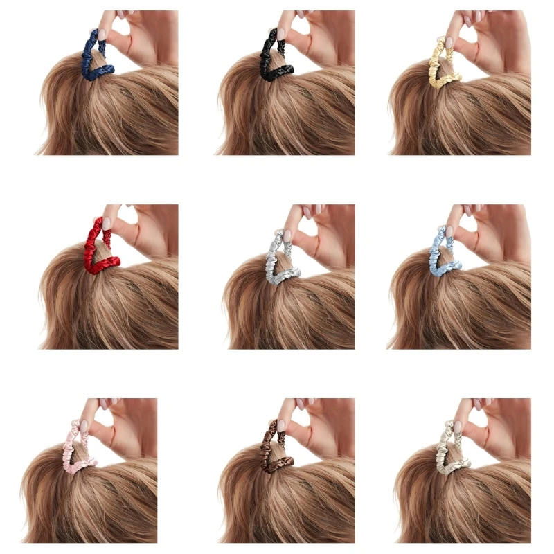 Multipurpose Soft Hair Scrunchie Elastic Hairand Hairpiece for Wedding Party Dropship