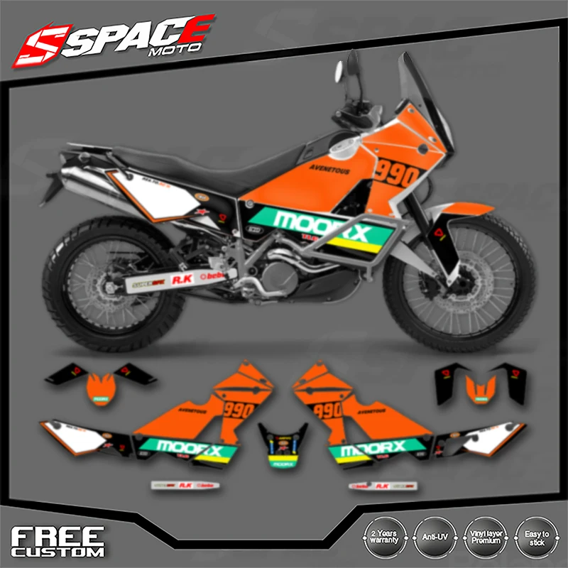 

SPACE For KTM 2003 2004 2005 2006 2007 2008 2009 2010 2011 2012-2016 ADV990 Custom Motorcycle Graphics Decal Stickers Kits 010