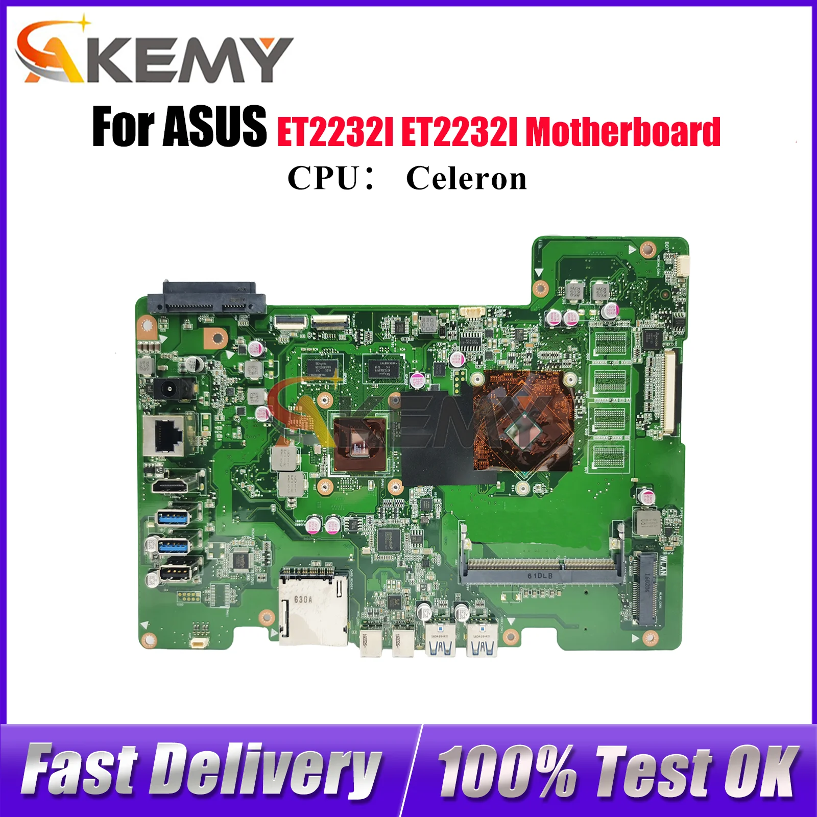 

ET2232I Laptop Motherboard For ASUS AIO ET2232 ET2232I Mainboard With Celeron CPU 100% tests OK fast shipping High quality
