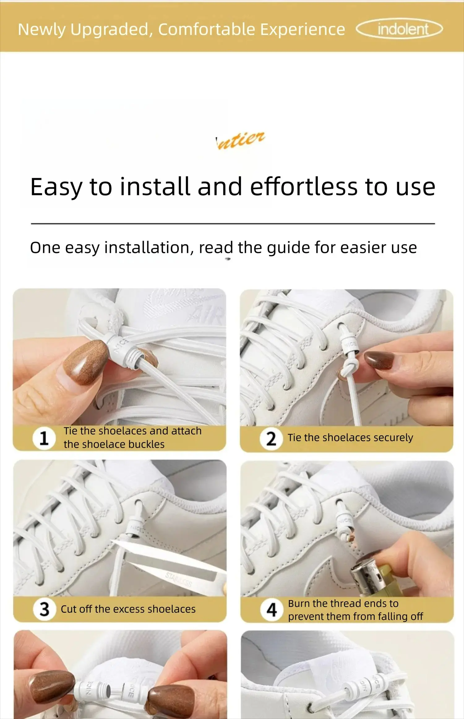 Neue bunte Metallverschluss-Sneakers, elastische Schnürsenkel ohne Binden, Sportschnürsenkel für Kapselverschluss-Stretch-Schnürsenkel, Gummischnürsenkel – Detail 7