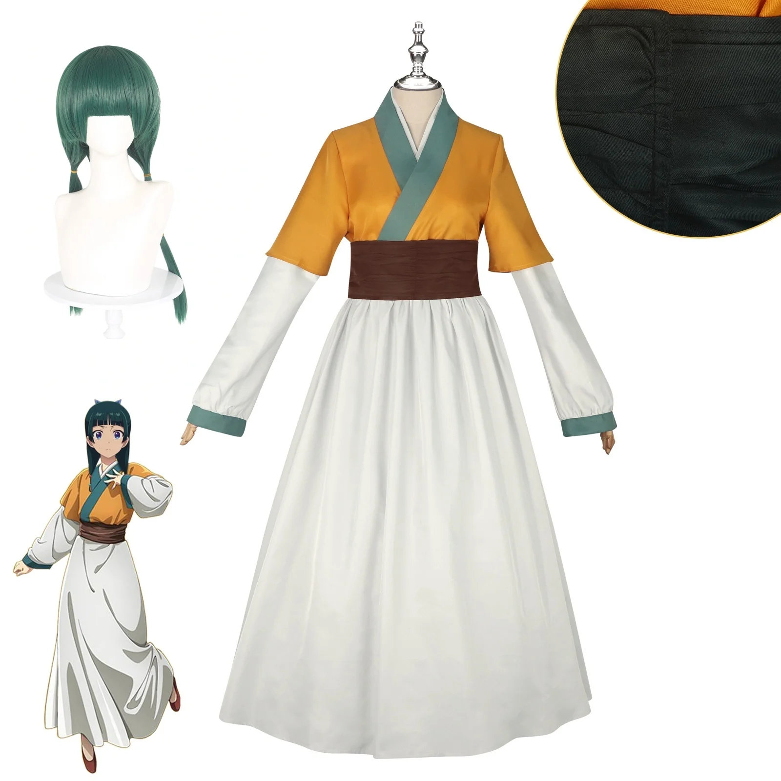 Maomao Cosplay Costume Wig Anime The Apothecary Diaries Season Halloween Party Suit