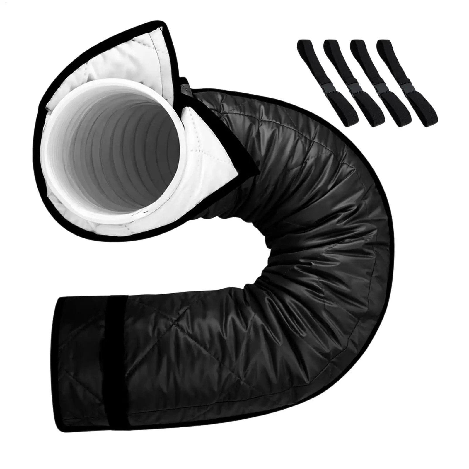 Universal AC Hose Insulation Sleeve, Adjustable Heat Pipe Wrap Kit, 5-5.9 Inch Diameter Portable Insulation for Window AC Unit