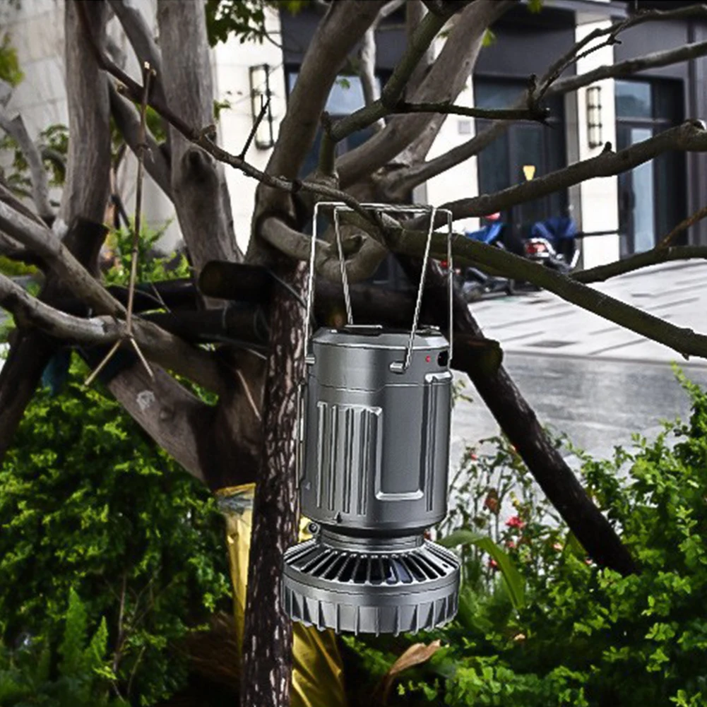 Солнечный фонарь для кемпинга с вентилятором, перезаряжаемый светодиодный фонарь, многофункциональный портативный светодиодный светильник для отключения электроэнергии, пешего туризма