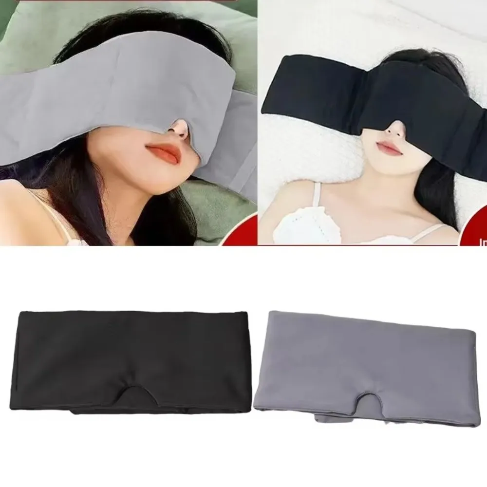 Soft Weighted Eye Mask Cotton Blend Gentle Pressure Gravity Sleep Masks Washable Light Blocking Gravity Weighted Head Wrap