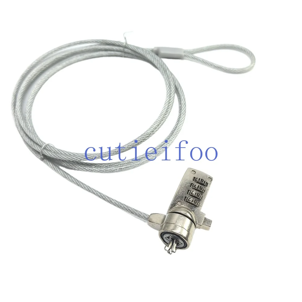 Laptop Computer Lock Wire Anti-Cut Ati-Theft Cable 1.5M Password Type Silver Color for HP Lenovo ASUS Dell Notebook Computer