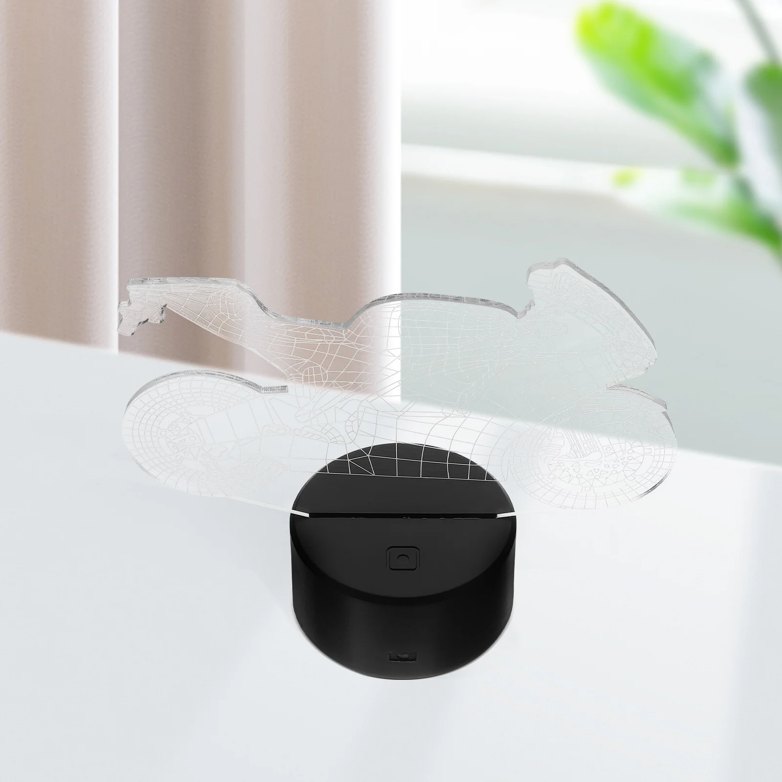 

Touch Desk Light 3D LED Illusion Lamp Motorcycle Optical Vintage Child Decorative Lamp Color Changing USB for Bedroom