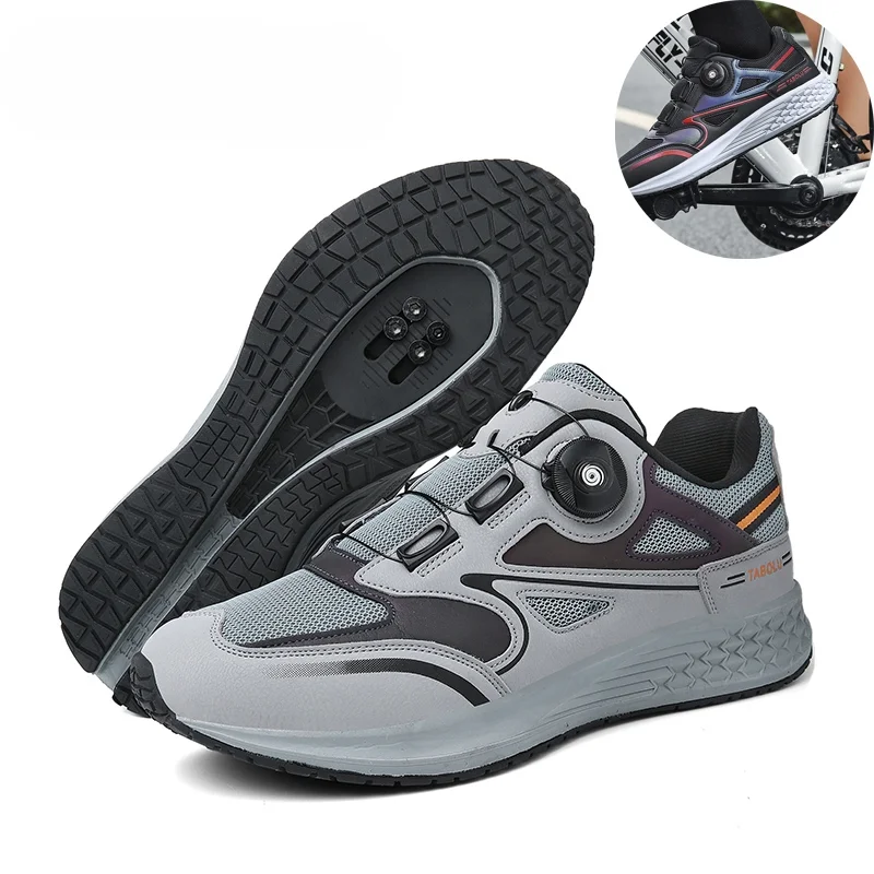 

LIANYI Men's Cycling Shoes Mountain Road Dual-purpose Flat-Soled Lightweight Black Competition Self-locking Bicycle Sports Shoes