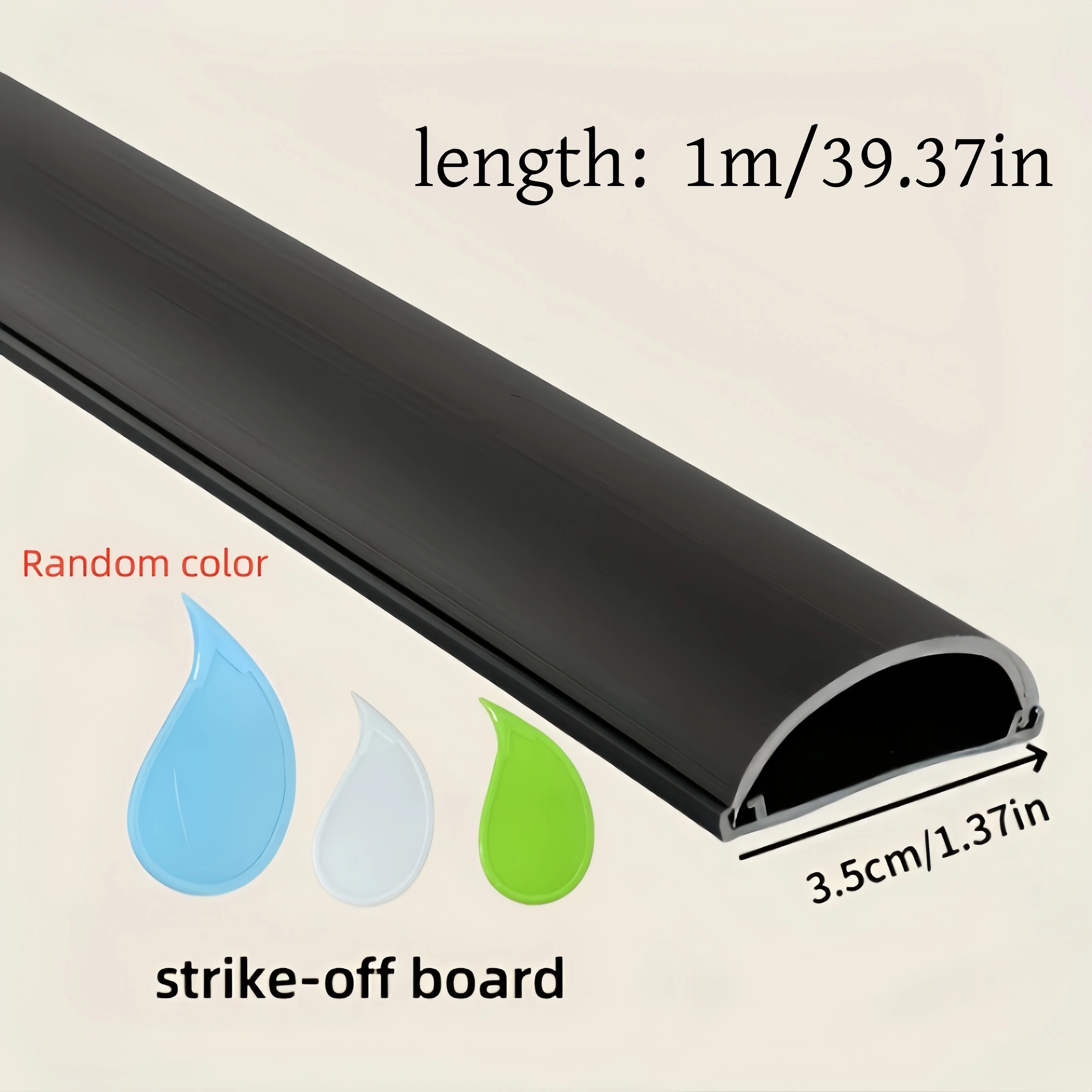 1pc 1m/39.37in PVC Floor Wire Protection Cover,  Decorative Wiring Protection Strip, Prevent Tripping，suitable for Family