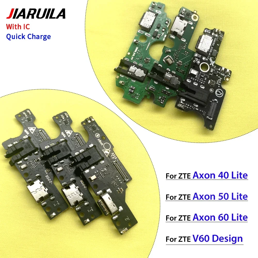 10 PCS For ZTE Axon 40 Lite Axon 50 Lite Axon 60 Lite V60 Design Smart USB Charging Board Dock Port Flex Cable Repair Parts