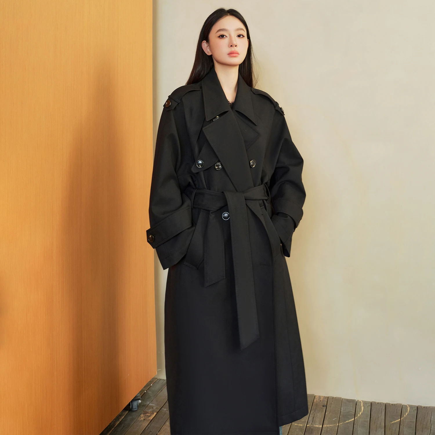 Allingentle Long Women Blazer Double-Breasted Women Suit Jacket Elegant Business Party  Office Work Outfits Customize