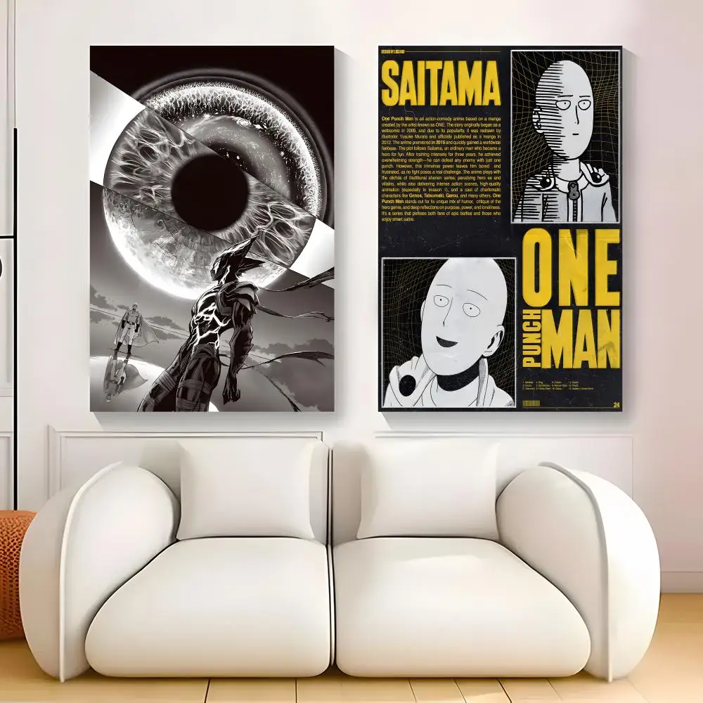 Hot ONE PUNCH MAN Anime Painting Calligraphy Exhibition poster photo oil painting canvas synthetic fiber for living dining room - view 2