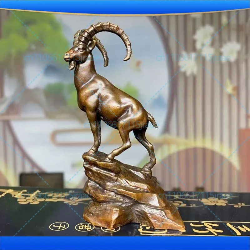 For antique cultural and play bronze ware leader tea pet sheep ornament copper alloy small ornament model
