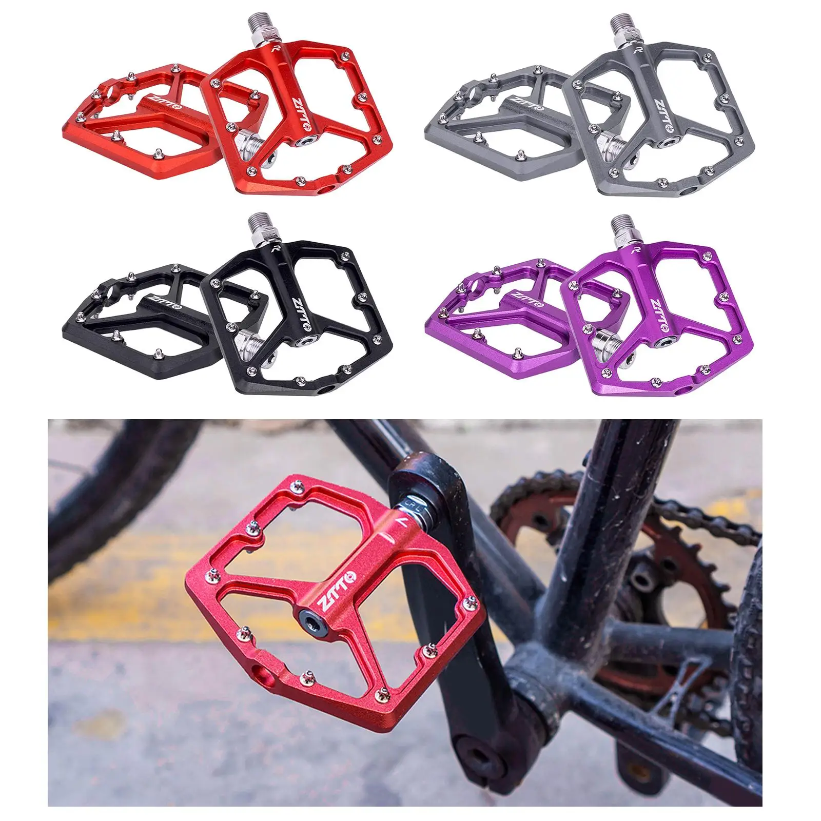 Mountain Bike Flat Pedals BMX Cycling Sealed Bearing Lightweight