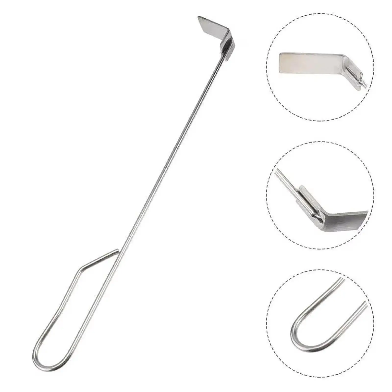 Herramienta de limpieza de cenizas para barbacoa, estufa de leña, accesorios versátiles y resistentes a prueba de óxido, parrillas con mango ergonómico, limpiador de esquinas
