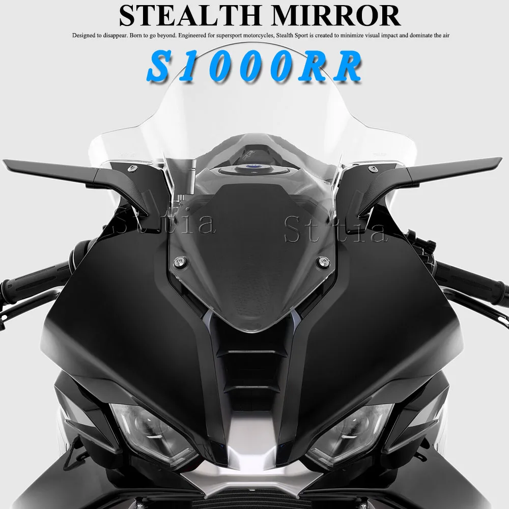 For BMW S1000RR S1000 RR S 1000RR 2019-2026 S1000 RR Motorcycle Mirror Modified Wind Wing Adjustable Rotating Rearview Mirror